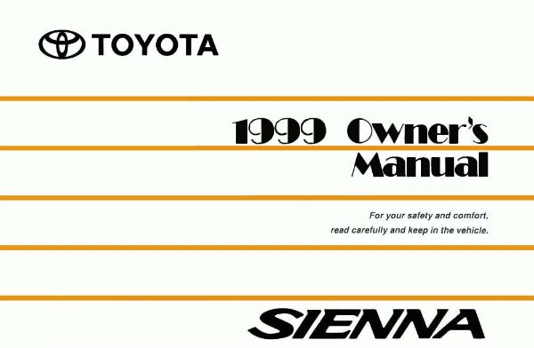 1999 Toyota Sienna Owner's Manual