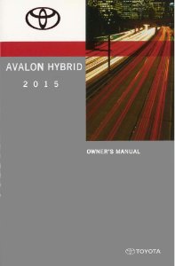 2015 Toyota Avalon Owner's Manual
