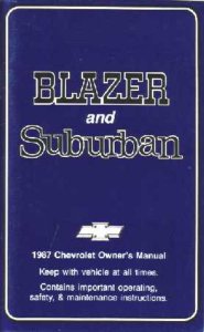 1987 Chevrolet Blazer, Suburban Owner's Manual