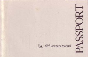 1997 Honda Passport Owner's Manual