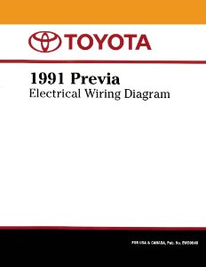 1991 Toyota Previa Wiring Diagrams Manual