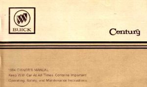 1984 Buick Century Owner's Manual