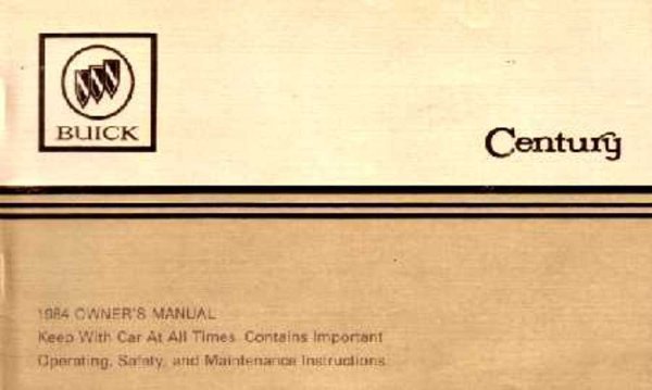 1984 Buick Century Owner's Manual
