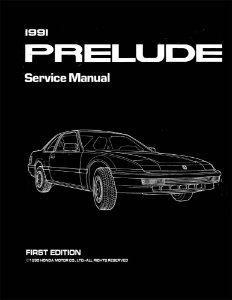 1991 Honda Prelude Factory Shop Service Manual