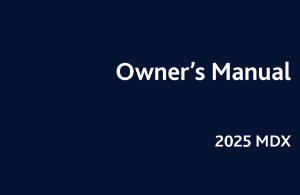 2025 Acura MDX Owner's Manual
