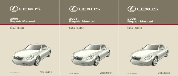 2008 Lexus SC 430 Factory Shop Service Manual