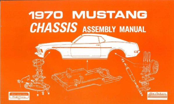 1970 Ford Mustang Chassis Assembly Manual Book Rebuild Instructions Illustration