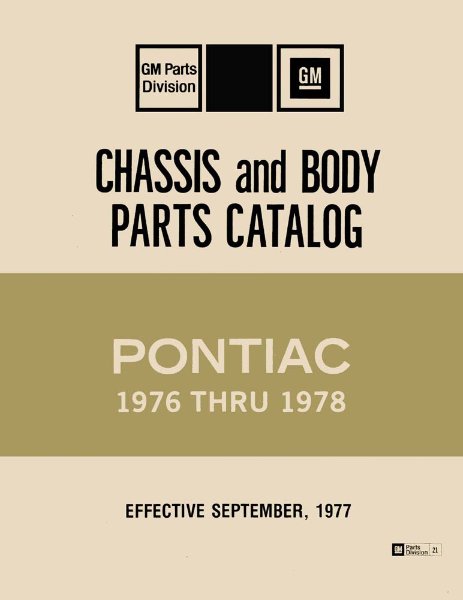 1976–1978 Pontiac All Models Parts Book