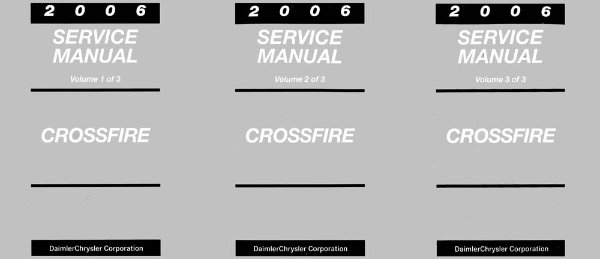 2006 Chrysler Crossfire Factory Shop Service Manual