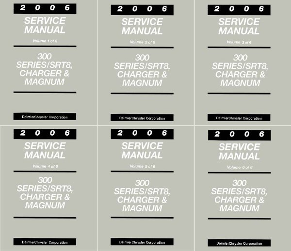2006 Chrysler 300 Series, Magnum, Charger SRT8 Factory Shop Service Manual