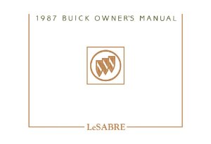 1987 Buick LaSabre Owner's Manual