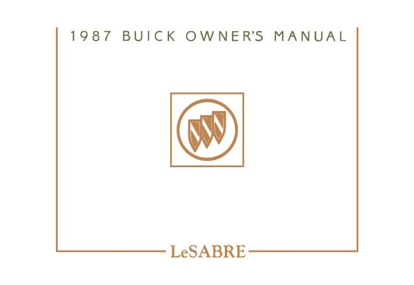 1987 Buick LaSabre Owner's Manual