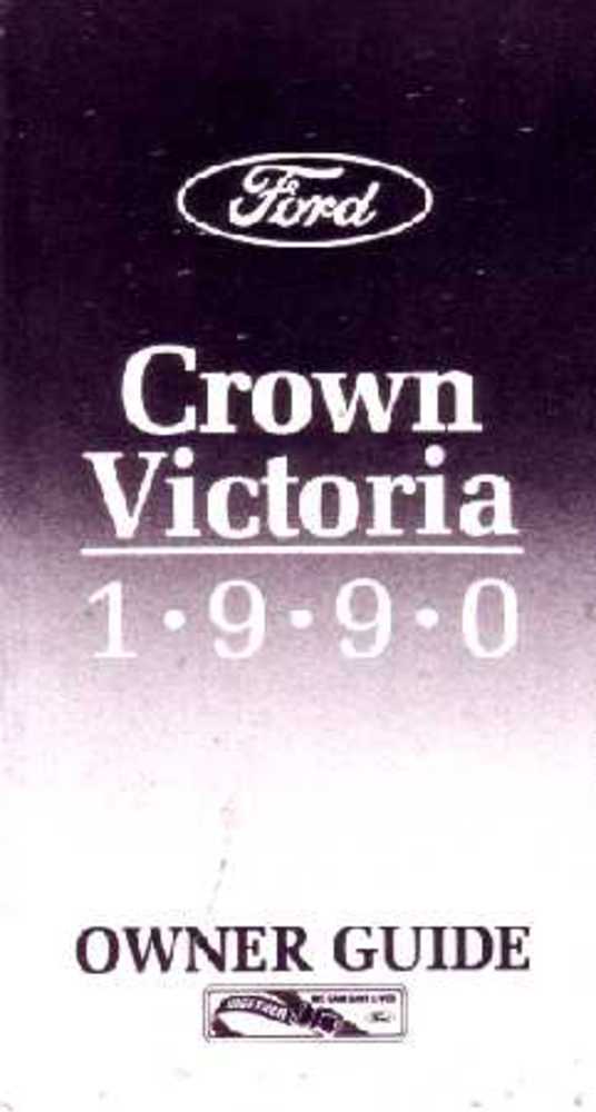 1990 Ford Crown Victoria Owners Manual User Guide Operator Book