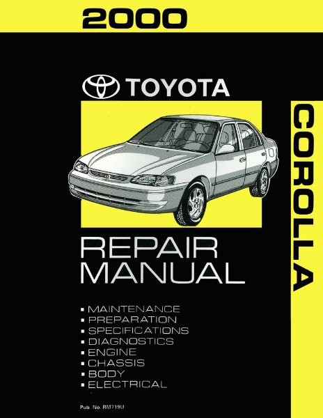 2000 Toyota Corolla Factory Shop Service Manual