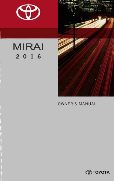 2016 Toyota MIRAI Owner's Manual