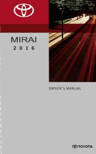 2016 Toyota MIRAI Owner's Manual