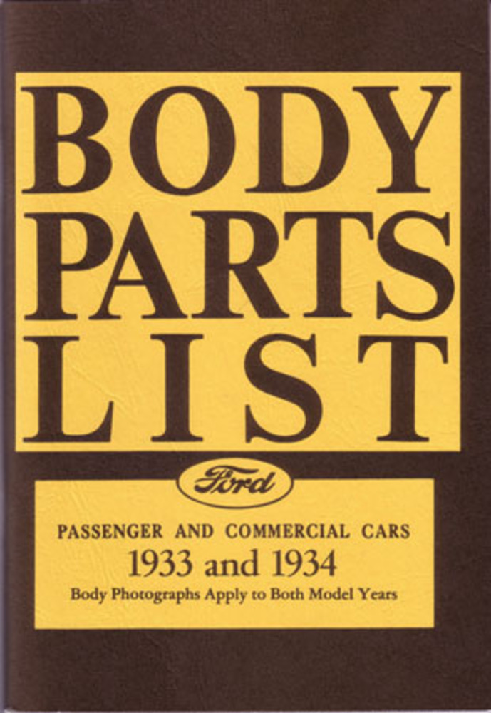 1933 1934 Ford Parts Numbers Book List Catalog Guide Interchange