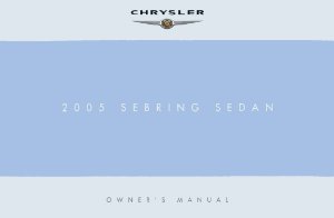 2005 Chrysler Sebring Sedan Owner's Manual