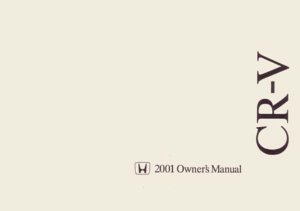 2001 Honda CR-V Owner's Manual
