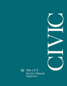 1996 Honda Civic CVT Factory Shop Service Manual
