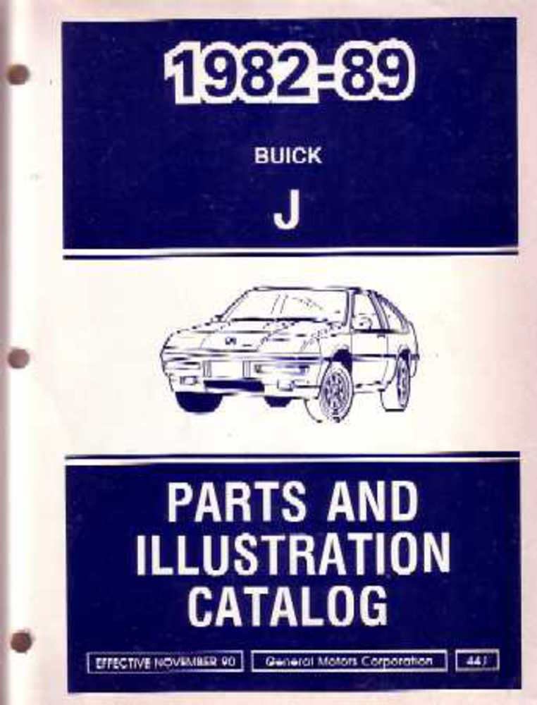 1985 1986 1987 1988 1989 Buick Skyhawk Parts Numbers Book Interchange Drawings