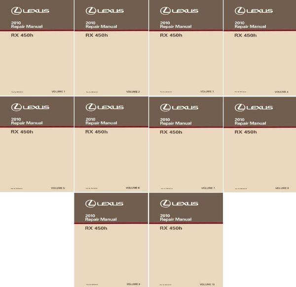 2010 Lexus RX 450h Factory Shop Service Manual