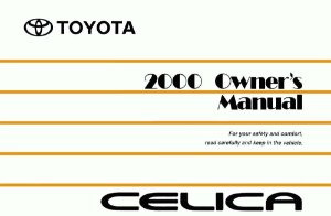 2000 Toyota Celica Owner's Manual