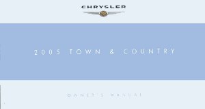 2005 Chrysler Town & Country Owner's Manual