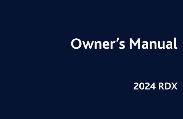 2024 Acura RDX Owner's Manual