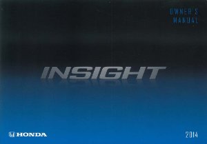 2014 Honda Insight Owner's Manual