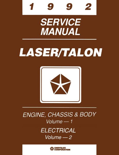 1992 Plymouth Talon, Laser Factory Shop Service Manual