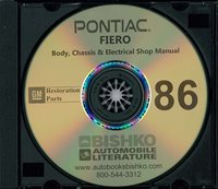 1986 PONTIAC FIERO Body, Chassis & Electrical Service Manual sample image