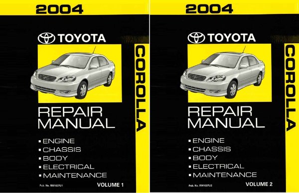 2004 Toyota Corolla Shop Service Repair Manual