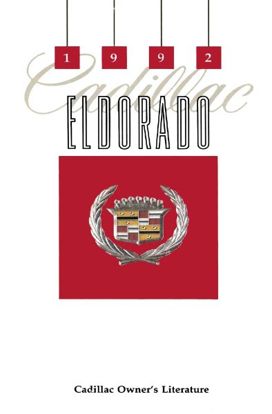 1992 Cadillac Eldorado Owner's Manual