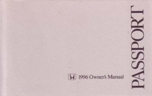 1996 Honda Passport Owner's Manual