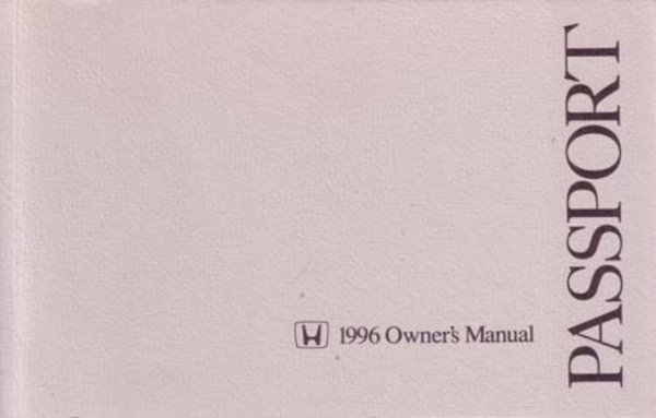 1996 Honda Passport Owner's Manual