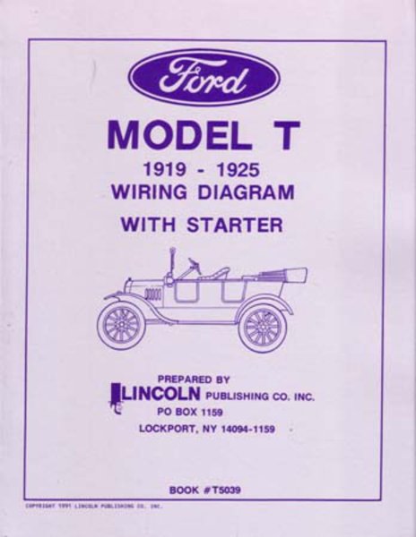 1919–1925 Ford T Wiring Diagrams Manual