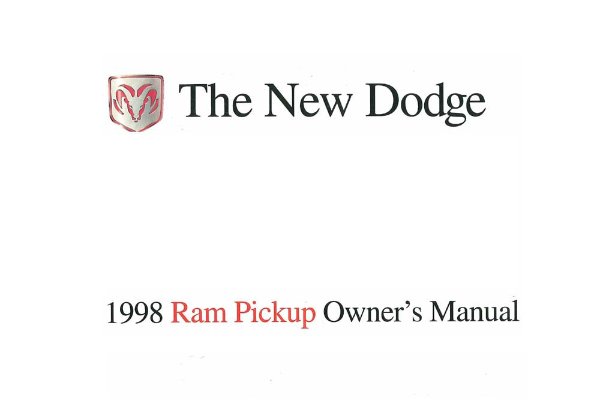 1998 Dodge Ram 1500, Ram 2500, Ram 3500 Owner's Manual