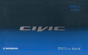 2013 Honda Civic Hybrid Owner's Manual