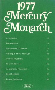 1977 Mercury Monarch Owner's Manual
