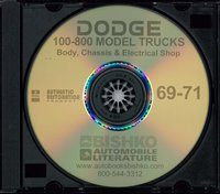 1969-71 DODGE LIGHT DUTY TRUCK Body, Chassis & Electrical Service Manual sample image