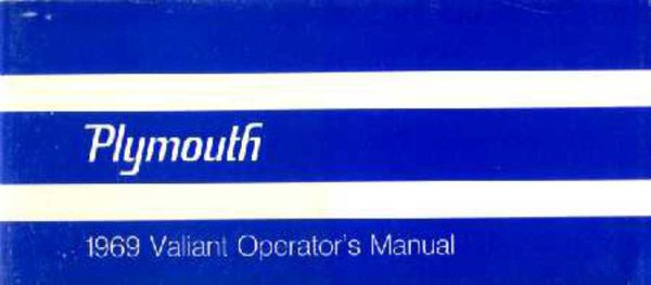 1969 Plymouth Valiant Owner's Manual