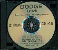 1948-49 DODGE TRUCK Body, Chassis & Electrical Service Manual sample image