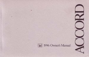1996 Honda Accord Coupe Owner's Manual