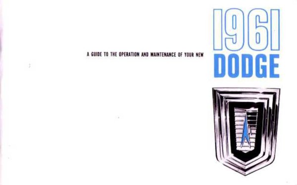 1961 Dodge All Models Owner's Manual