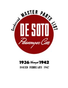 1936–1942 DeSoto All Models Parts Book