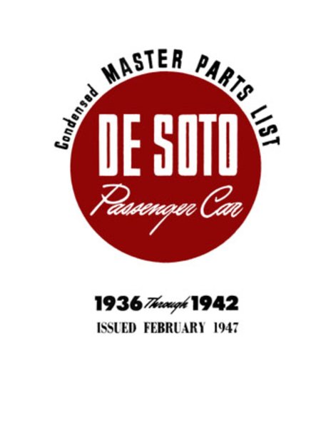 1936–1942 DeSoto All Models Parts Book