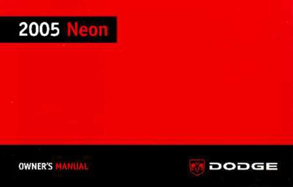 2005 Dodge Neon Owner's Manual