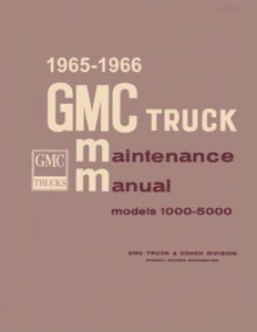 1965 1966 GMC Shop Service Repair Manual