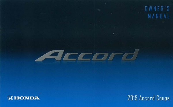 2015 Honda Accord Coupe Owner's Manual